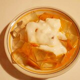 高カロ☆蜂蜜きな粉とヨーグルト　寒天デザート